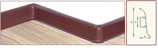 Плинтус "Идеал" пластиковый Комфорт Дуб (2500*22*55 мм) — купить в Ялте