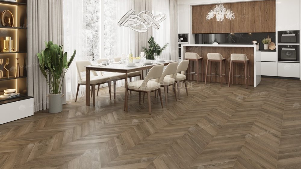 LVT плитка "Alpine Floor" Дуб Насыщенный (555*127*2,5 мм) — купить в Ялте