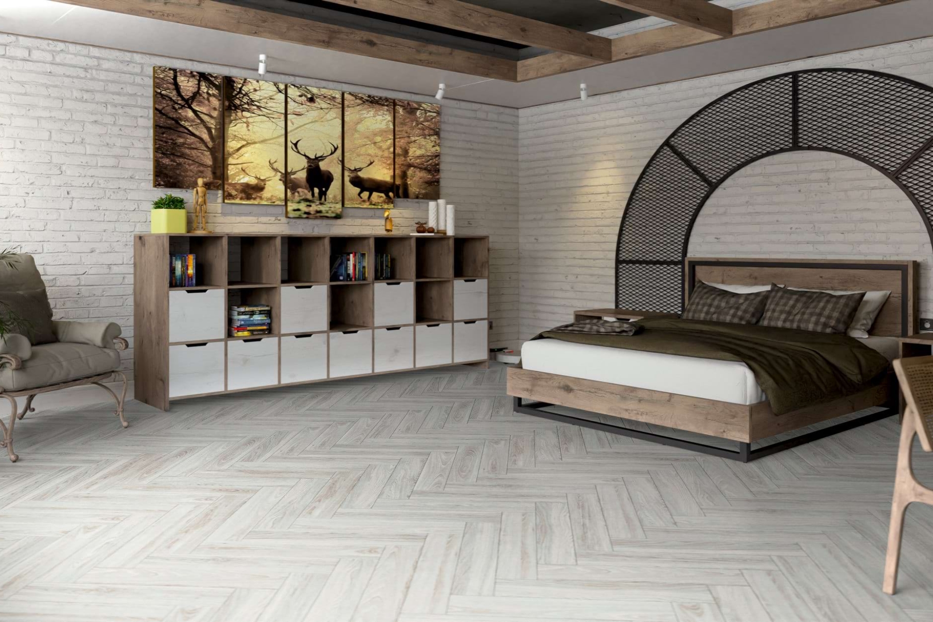 Инженерный паркет «Damy Floor» Ванильный (укладка елочкой) — купить в Ялте