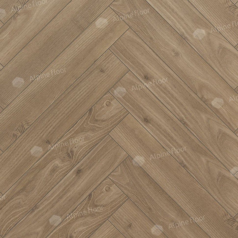 Ламинат "Alpine Floor" Herringbone 12 Дуб Калабрия (600*100*12 мм) — купить в Ялте