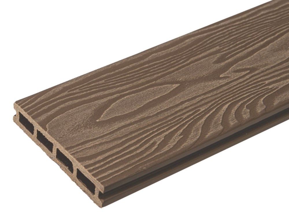 Террасная доска орех TalverWood 150*25мм 3D текстура дерева брашинг — купить в Ялте