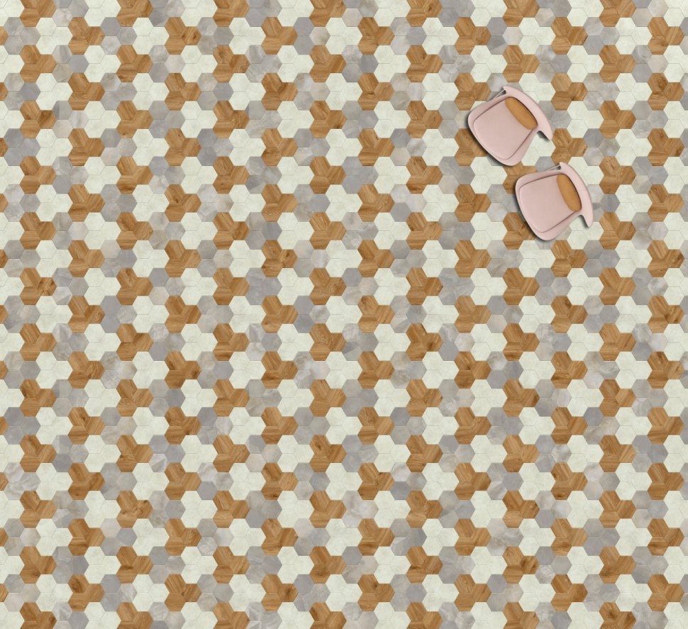 Виниловая плитка "Moduleo" Moods Hexagon 351 (226,32*196*2,5 мм) — купить в Ялте