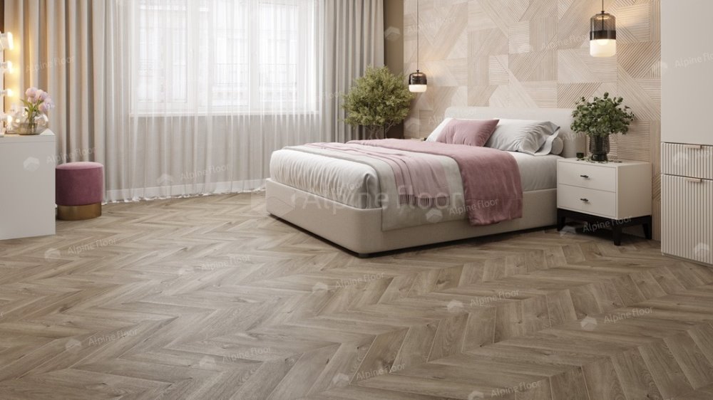 LVT плитка "Alpine Floor" Дуб Натуральный Отбеленный (555*127*2,5 мм) — купить в Ялте
