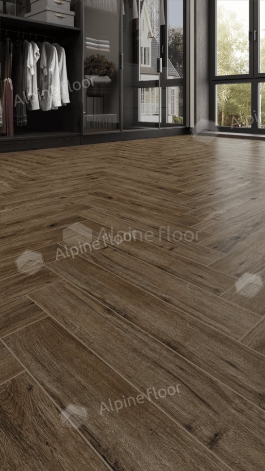 Ламинат "Alpine Floor" Herringbone 12 PRO Дуб Бордо (606*101*12 мм) — купить в Ялте